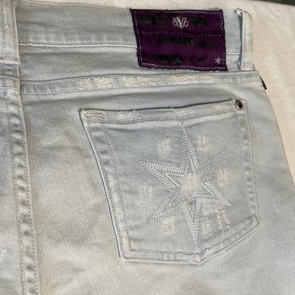 Victoria Beckham Jeans 31/35 Slightly Distressed, Flare / Selvage Bottoms- Stars - Picture 9 of 10